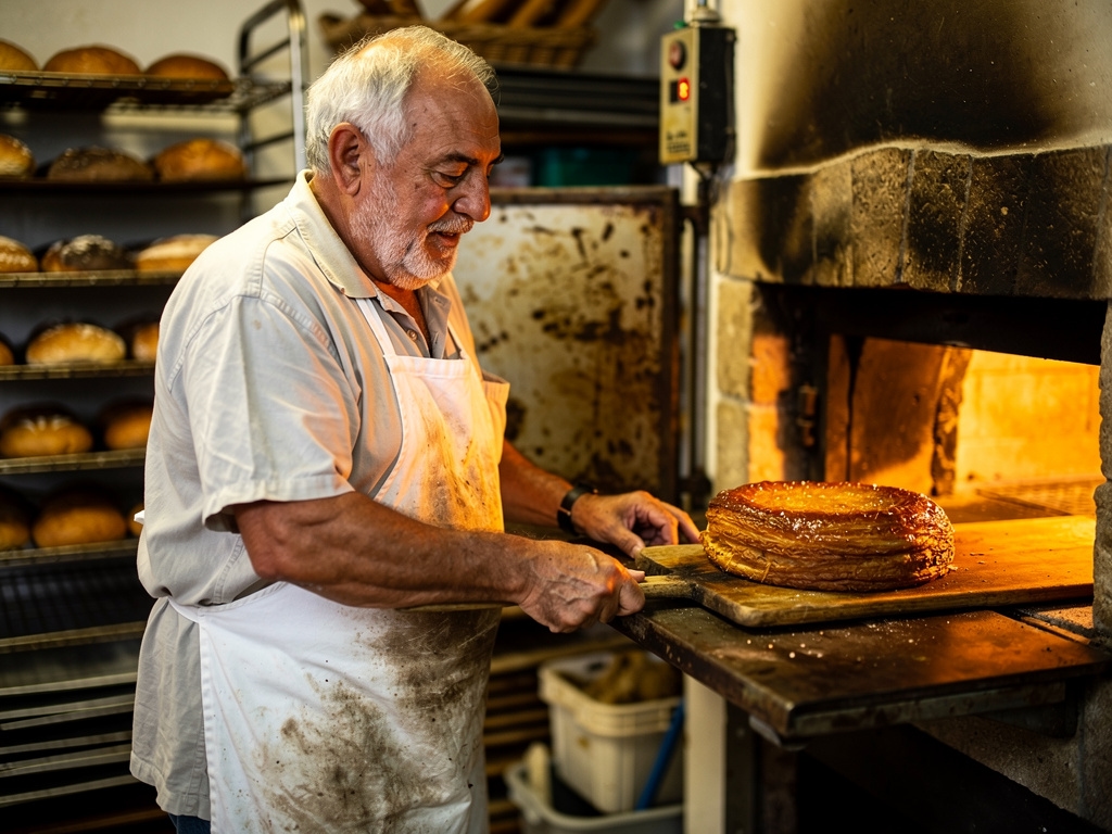 Boulanger finistérien et son kouign-amann traditionnel